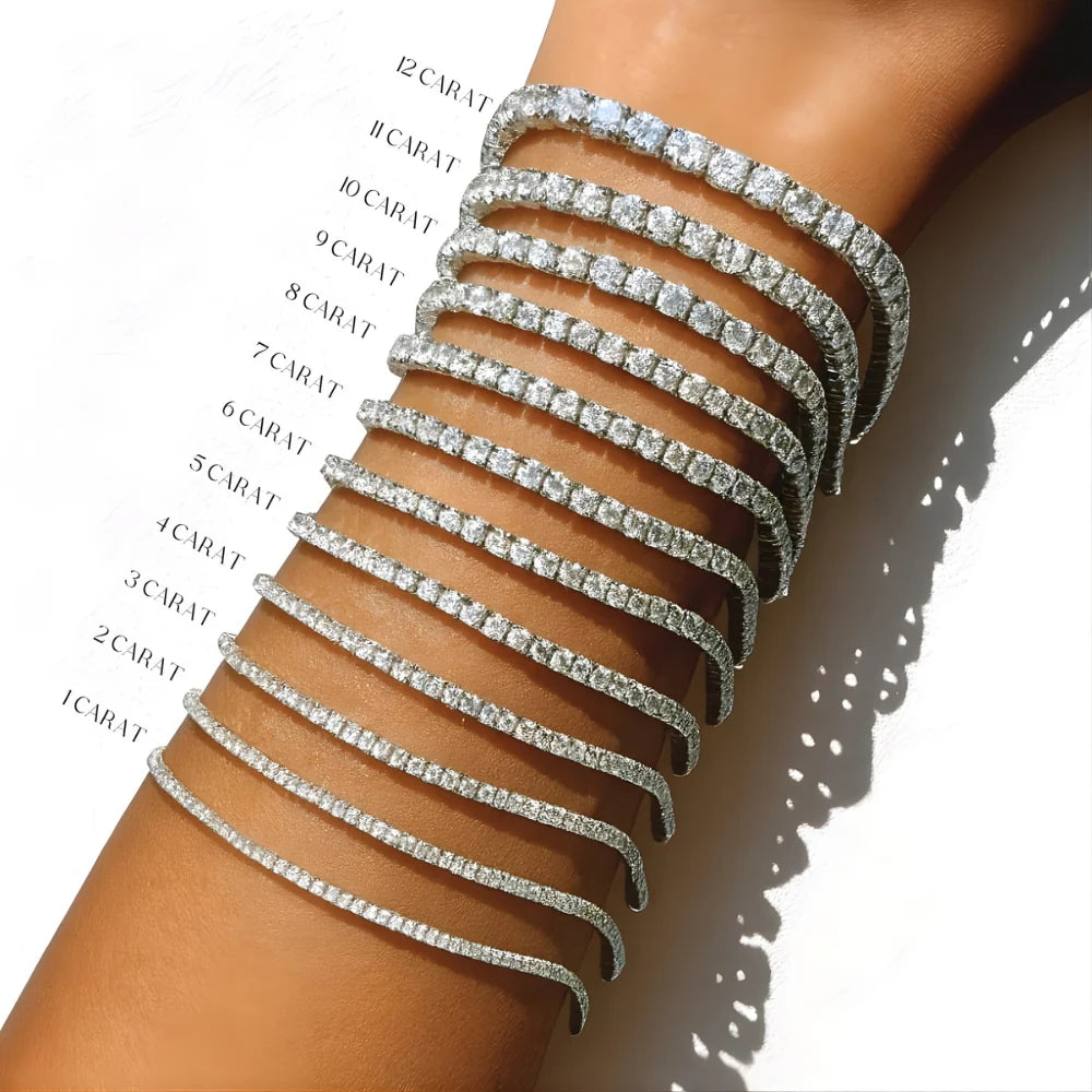 Round Tennis Lab Diamond Bracelet (2 ct. tw.) CVD Diamonds 18K White Gold