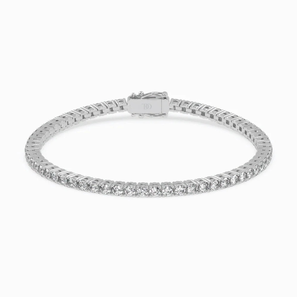 Round Tennis Lab Diamond Bracelet (2 ct. tw.) CVD Diamonds 18K White Gold