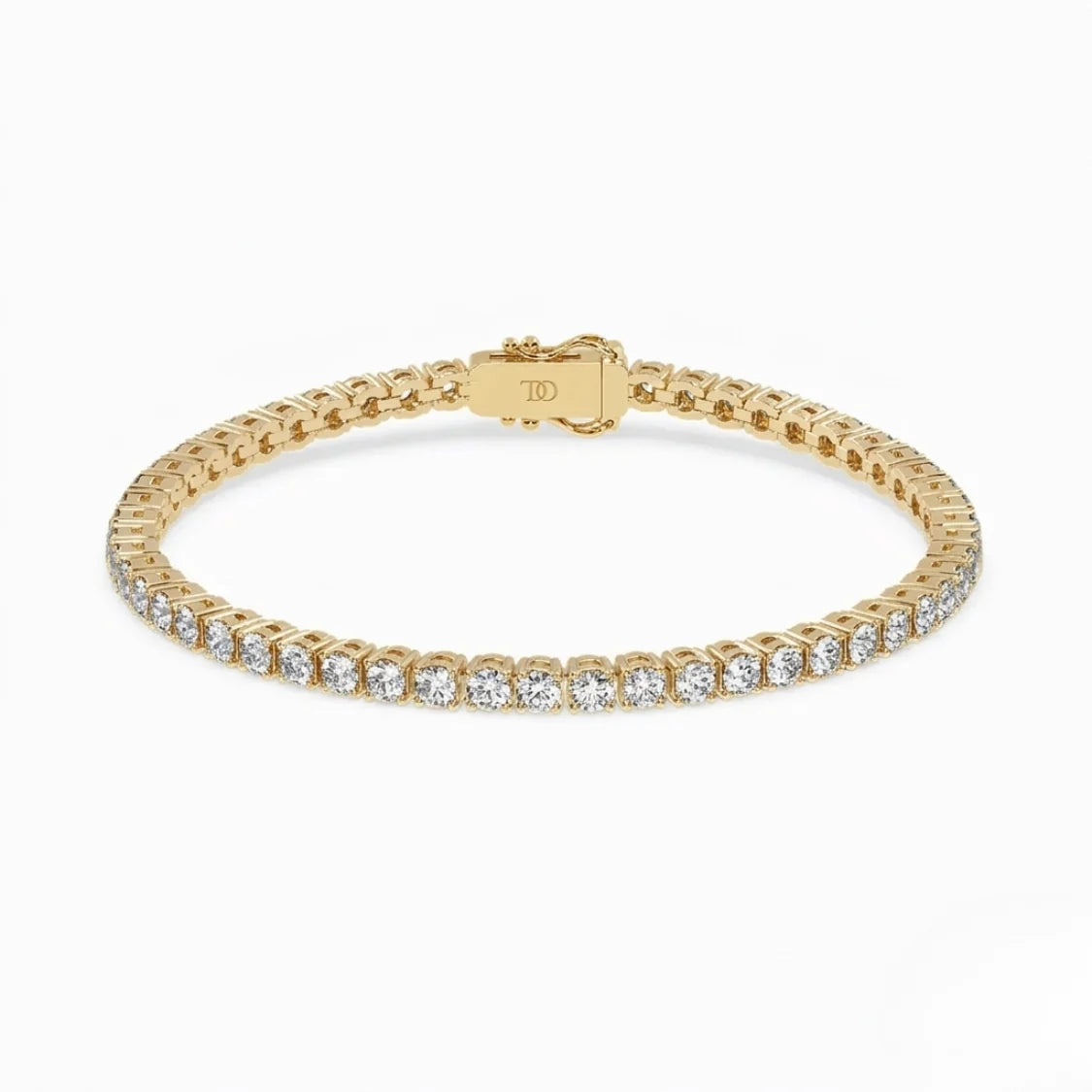 Round Tennis Lab Diamond Bracelet (2 ct. tw.) CVD Diamonds 18K Yellow Gold