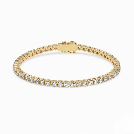 Round Tennis Lab Diamond Bracelet (2 ct. tw.) CVD Diamonds 18K Yellow Gold