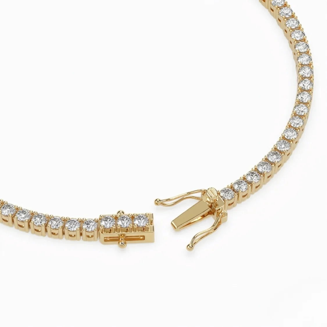 Round Tennis Lab Diamond Bracelet (2 ct. tw.) CVD Diamonds 18K Yellow Gold