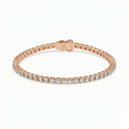 Round Tennis Lab Diamond Bracelet (2 ct. tw.) CVD Diamonds 18K Rose Gold