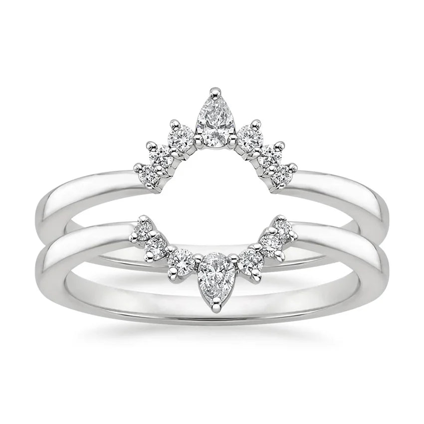 Twin Band Lab Grown Diamond Ring 18K Gold - Amour | 1 of 2 rings